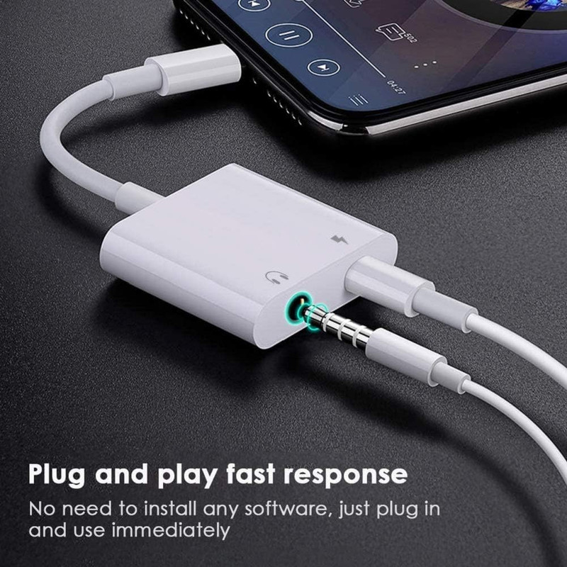 [Apple Mfi Certified] Iphone Headphones Adapter, 2 Pack 2 in 1 Lightning to 3…