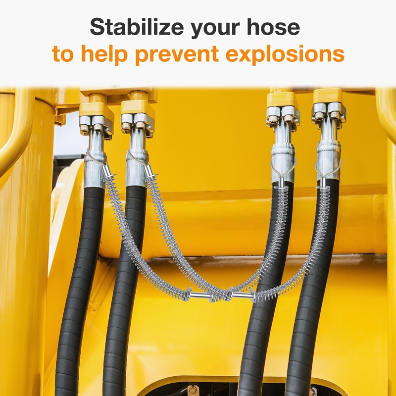 Hose Restraint Safety Cable 50cm – 1/8" Steel Wire for Air Oil Hydraulic Lines gallery