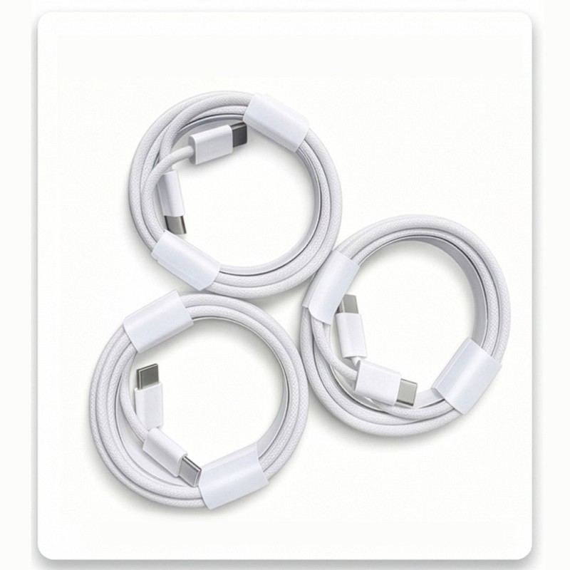 3-Pack 60W USB-C to USB-C Cable 6.6ft Fast Charger For Apple iPhone15/16/17/iPad