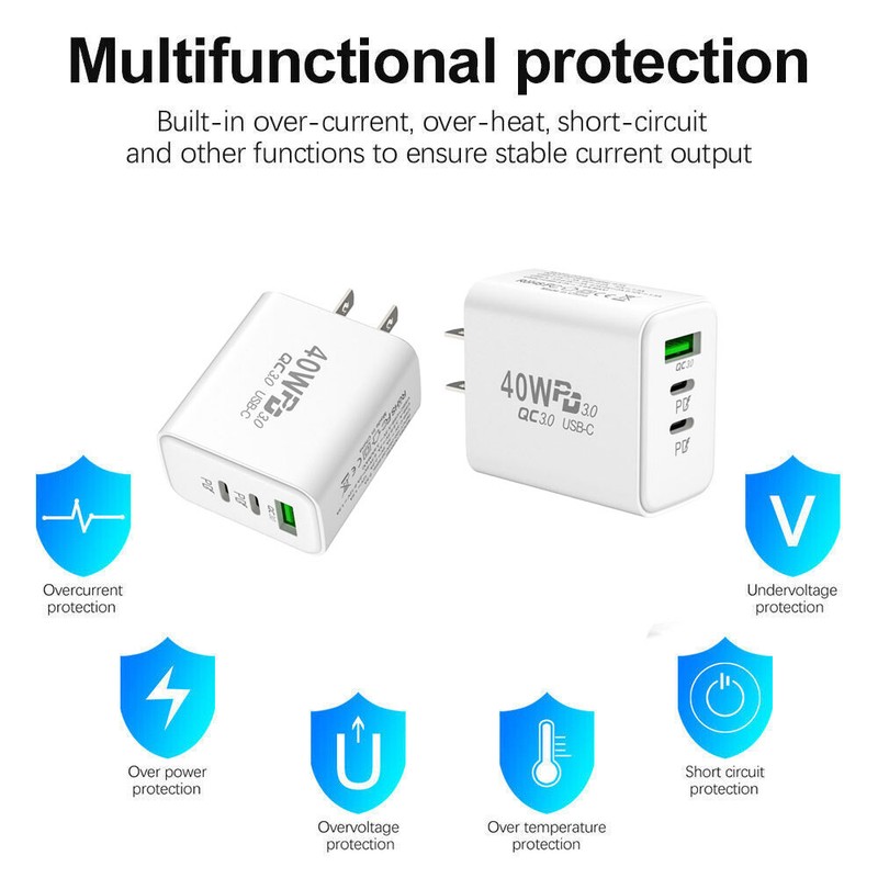 40W PD USB C Wall Charger Power Adapter For iPhone 16 15 Pro Max 15 Plus 15 Pro gallery