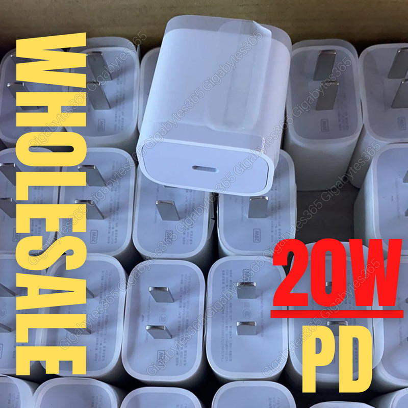 100X Bulk Lot For iPhone 15 13 12 11 Pro 20W USB-C Fast Wall Charger PD Adapter