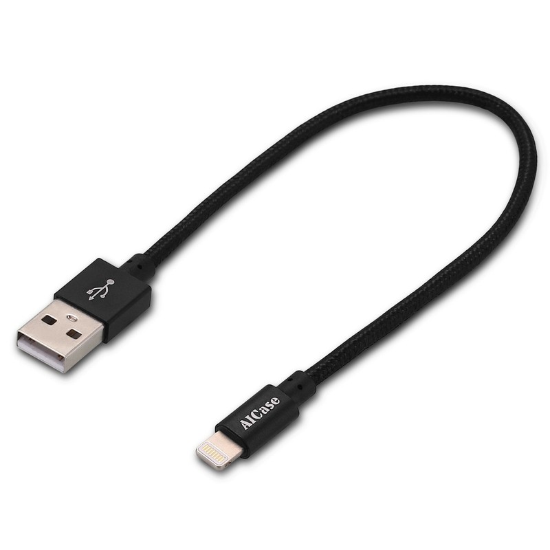 Braided 0.8ft USB Cable Charger Data Cord For iPhone XS 14 13 12 11 Pro Max SE 8 gallery