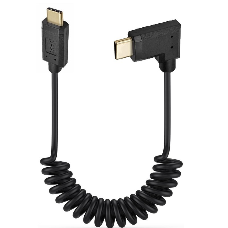 USB 3.1 Type C Cable 1.8M 5.9ft Coiled Spring 10Gbps Sync Charging Cord
