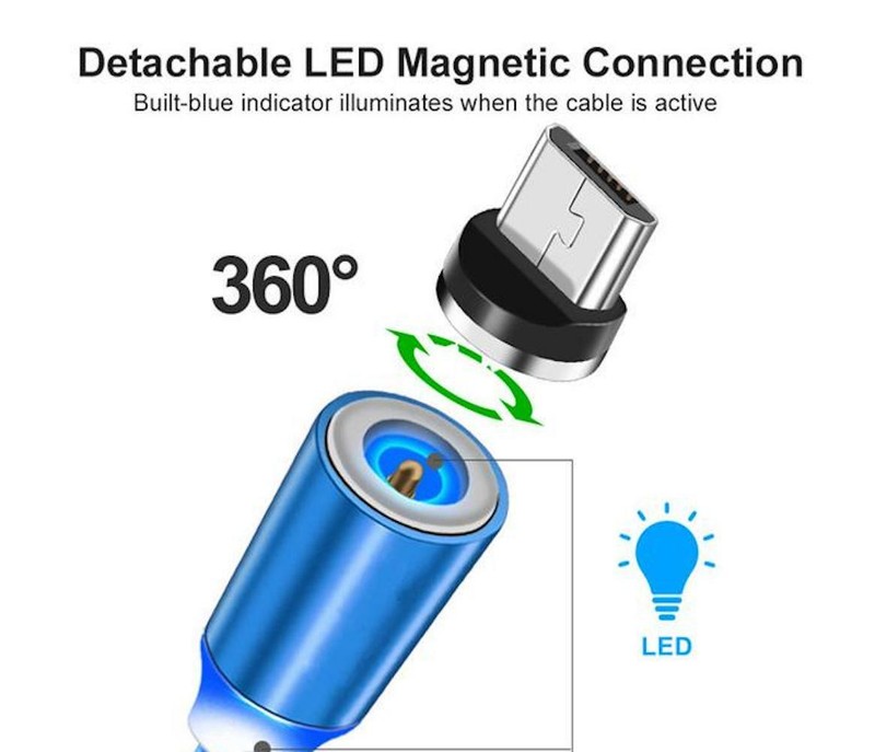 MAGNETIC CANDY FLOW LED charger Cable charging FOR MICRO USB CELL PHONES/DEVICES gallery