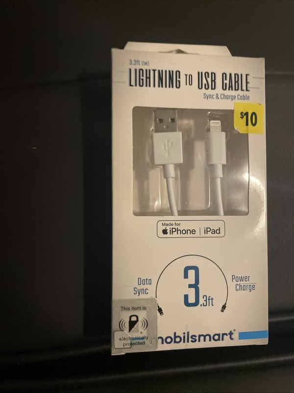 3.3ft Cable Apple Certified MFI Charging Sync Data Cord Charger For iPhone/iPad