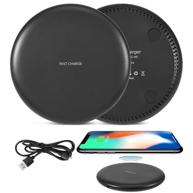 Deco Gear QI Charger Wireless Fast-Charging Pad 10W (Matte Black) gallery