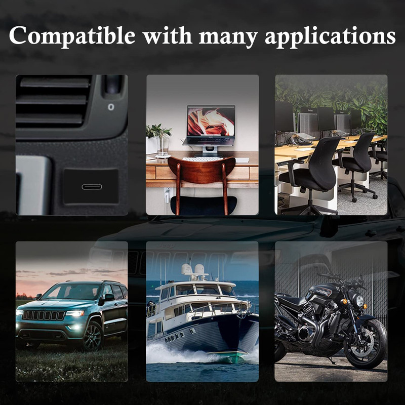 Square Type C 3.1 Car Flush Mount Cable USB C 3.1 Panel Mount Male to Female Ext gallery