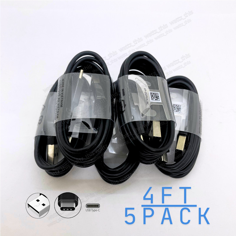 Lot 4Ft USB Type C Cable For Samsung S9 S10 S20 S21 Fast Charger Charging Cord