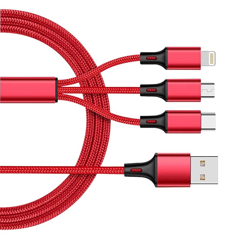 For Motorola Moto G Stylus 5G – 3-in-1 USB Cable Power Cord Charging Wire USB-C