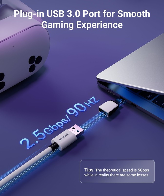 Link Cable with Charging 16FT with Oculus/Meta Quest 3S/3 , Quest2/, Pico4, N... gallery