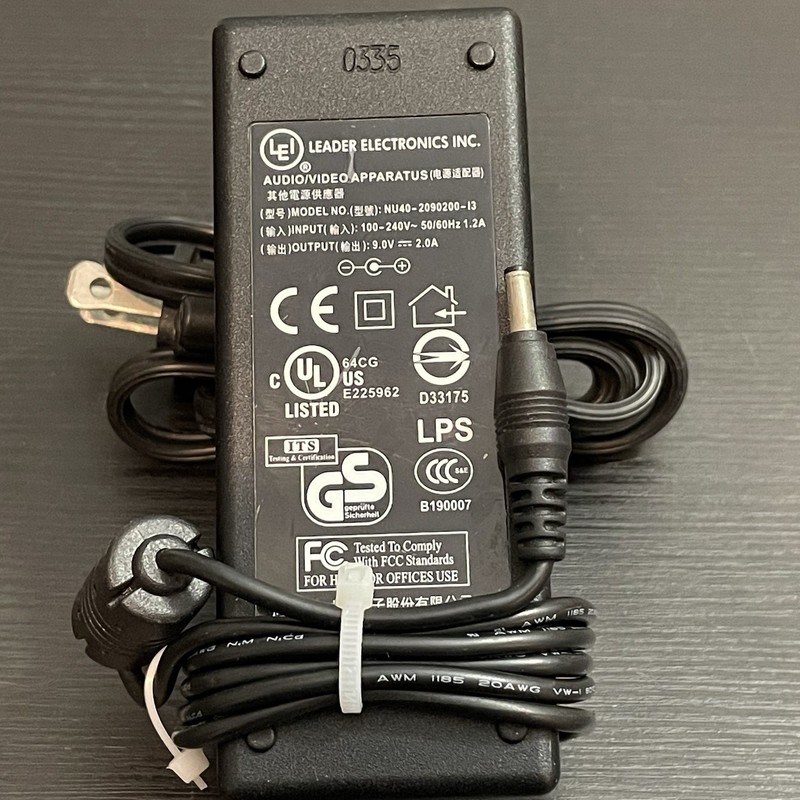 ✅Leader Electronics NU40-2090200-I3 9V 2A AC Adapter Power Supply OEM #️⃣0603 gallery