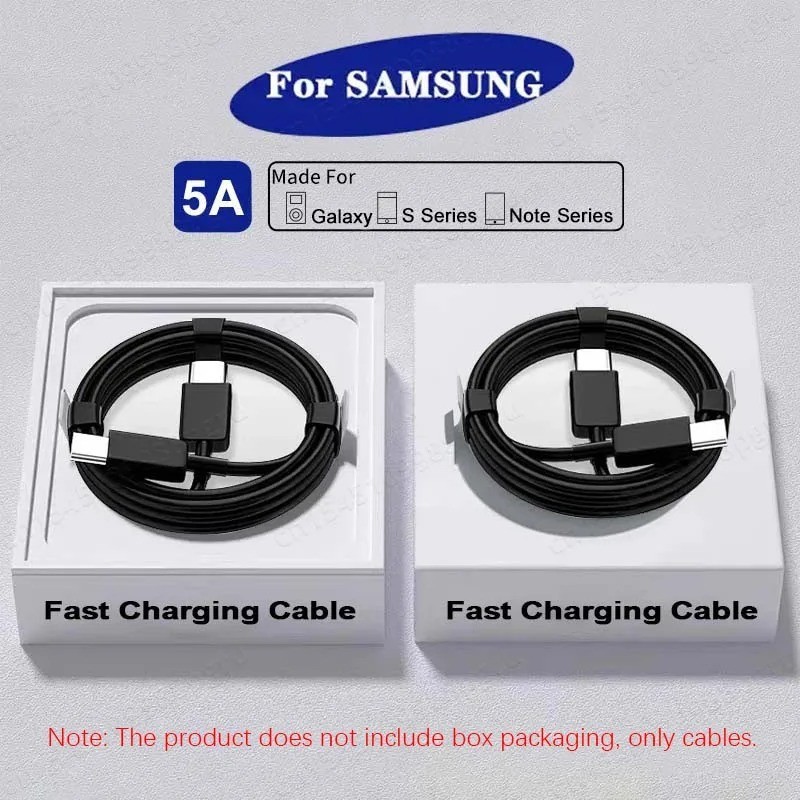 2 Pack 45W USB C Fast Charging Cable 5A Data Cord for Samsung Galaxy S23 Ultra