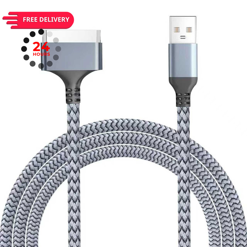 LBSC USB to 30 Pin Charger Cable Compatible with Old iPhone 3.3ft, Silver