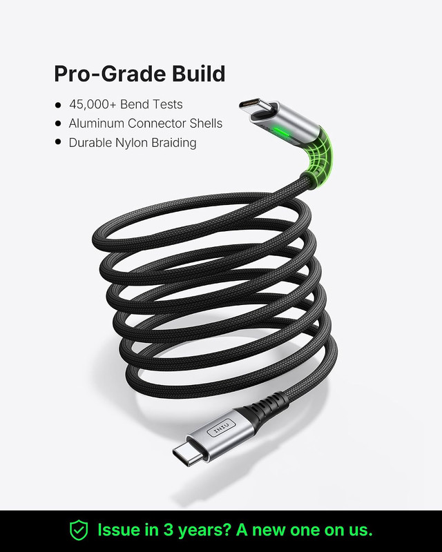 USB C to USB C Cable, 240W Fast Charging Type C Charger Cord, Braided USBC Phone gallery