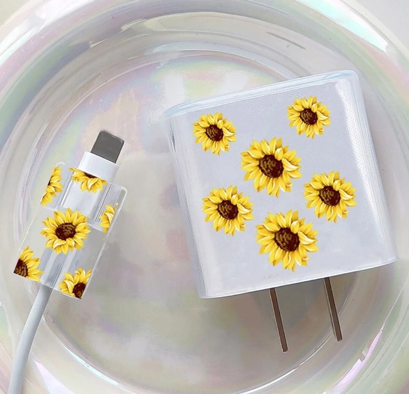 Floral Protector Apple Charger Case 18/20w IPhone 14/13 Shell - gallery