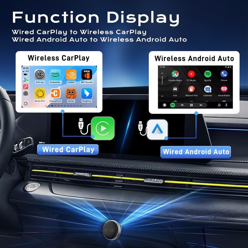 Wireless CarPlay Adapter MINI Ultra3│Plug & Play Convert Wired Carplay to wir... gallery