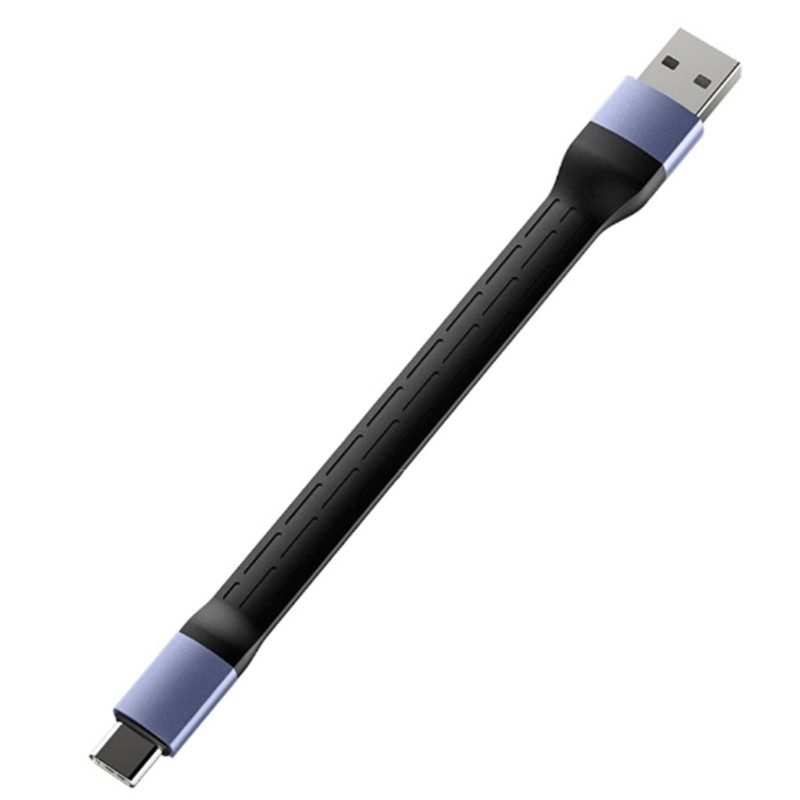 Flat Flexible USB A C Charging Cable 15cm 40Gbps Transfer 240W Quick Charging gallery