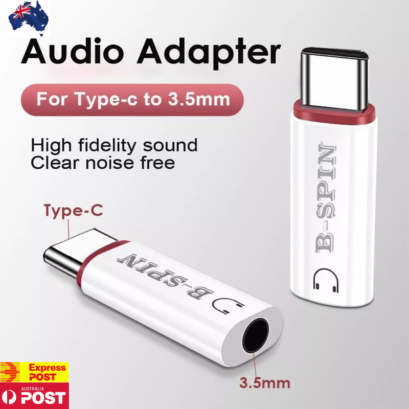 USB Type C to 3.5mm Jack Headphone Audio Aux Stereo Adapter For Samsung iP 16 15