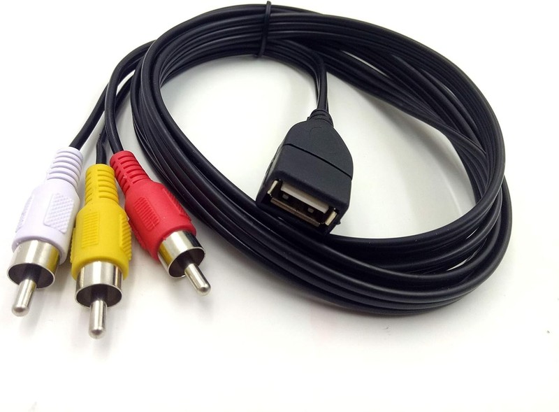 High-Performance USB to 3 RCA Splitter Cable - 5ft Adapter for Clear AV Streams gallery