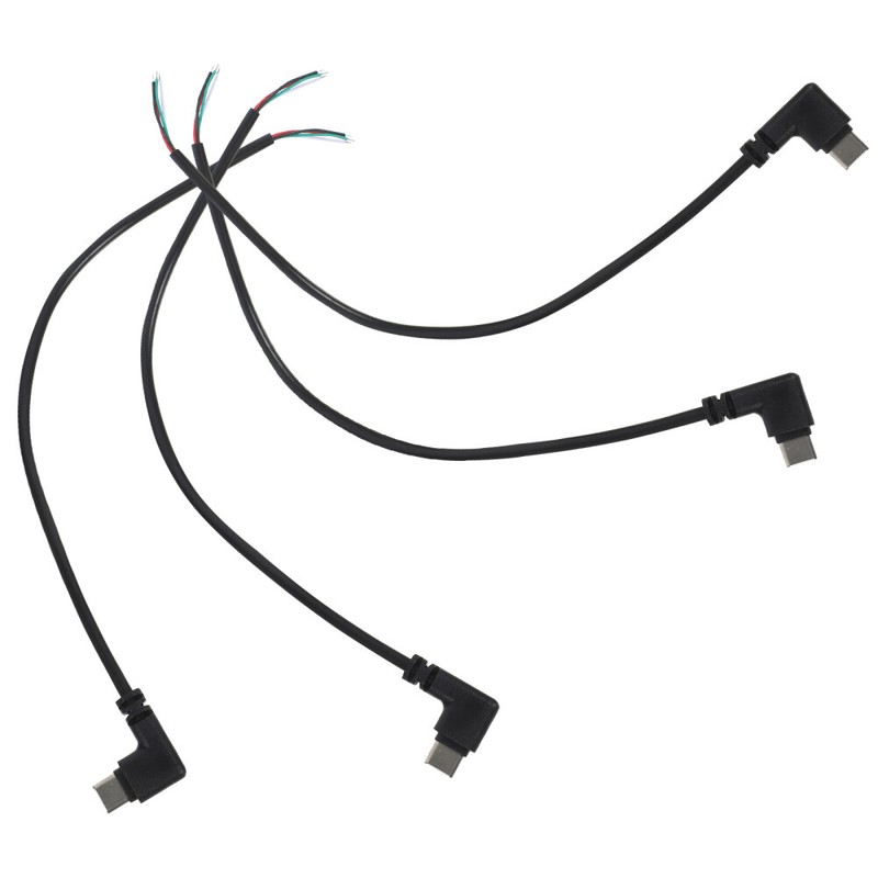 4 Pcs Type Plug USB Cable Data Wire Short Angled Right-angle Extension gallery