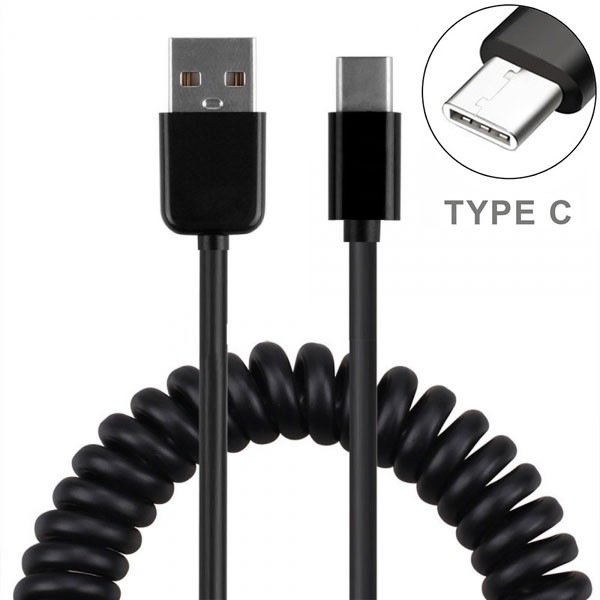 For Samsung Galaxy S23/S24/S25/Plus/Ultra/Edge - USB Cable Coiled Type-C gallery