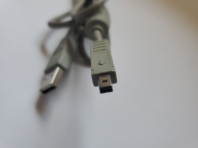 Tiny Micro 4mm USB To Standard A USB Cord 42" Long Gray gallery