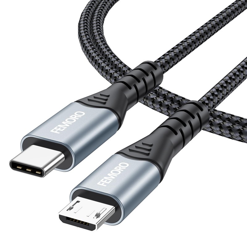 USB C to Micro USB Cable 3Ft, MicroUSB to USB Type C 480Mbps Data Transfer & 12W