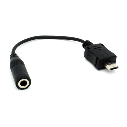 3.5mm Female to Micro-USB Headset Adapter Earphone Jack for Cell Phones