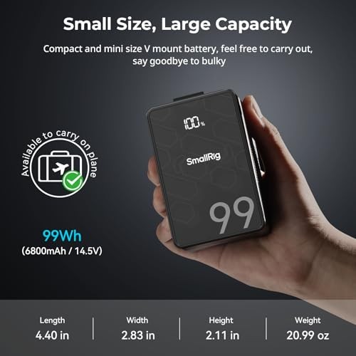 V Mount Battery, 99Wh / 6800mAh V Mount Battery with 65W Output, 2.5H VB99SE gallery