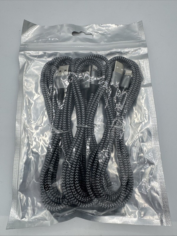 Yunsong iPhone charger 3 pack 6 FT nylon braided lightning cable (MFi certified)
