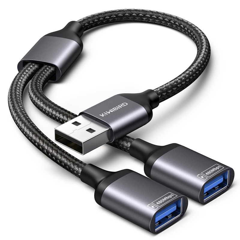 USB Splitter 1 in 2 Out, USB Splitter Cable, USB A Power Splitter