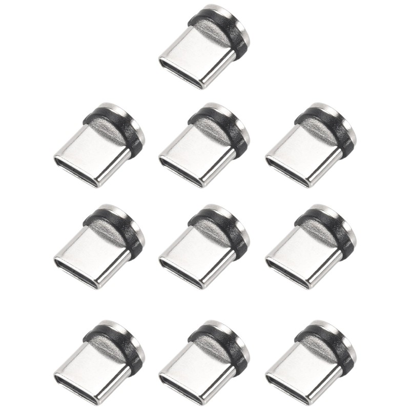 10PC/SET Round Magnetic Cable Plug 8 Pin Type-C Plugs Fast Charging Phone8354