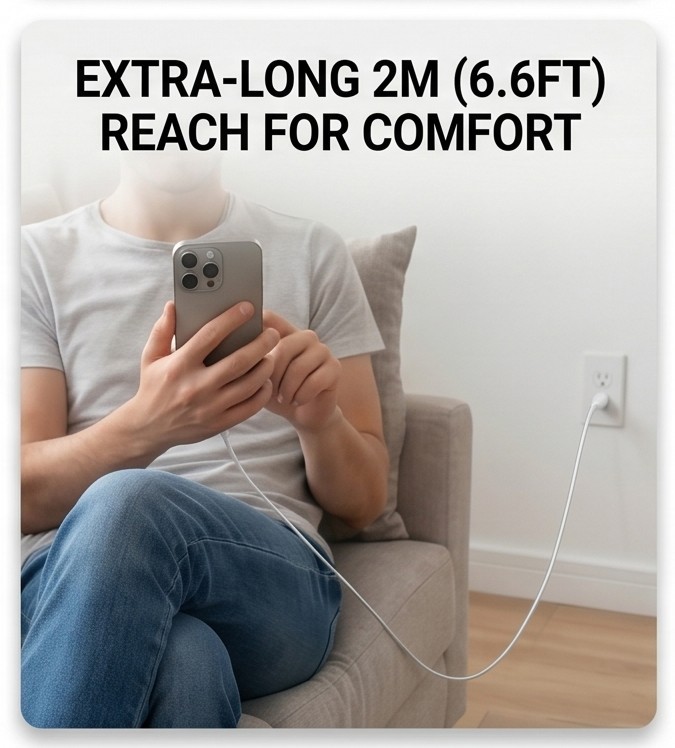 3-Pack 60W USB-C to USB-C Cable 6.6ft Fast Charger For Apple iPhone15/16/17/iPad gallery