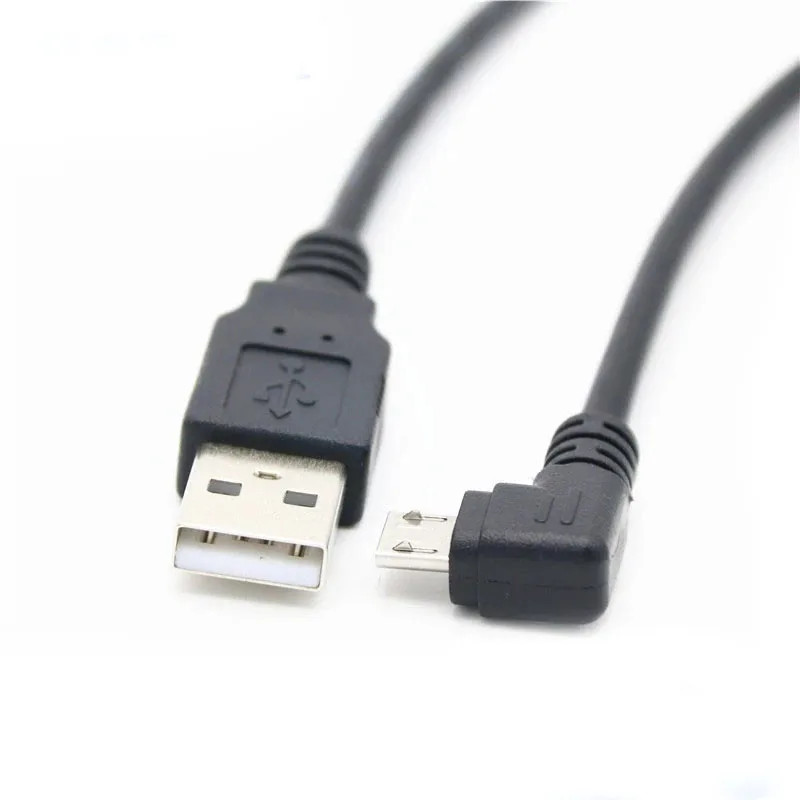 30Cm USB 2.0 a Male to Left Right 90 Degree Angle Micro Usb Cable Cord USB Data gallery