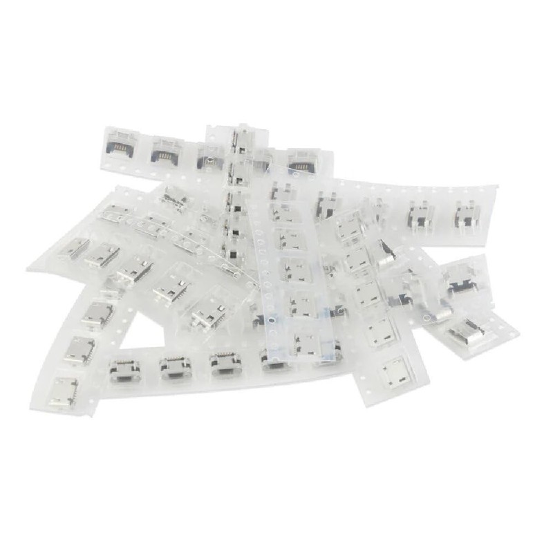 60 PCS 12 Types Micro USB Sockets Kit Jack Plug Female Socket Connector,USB-B... gallery