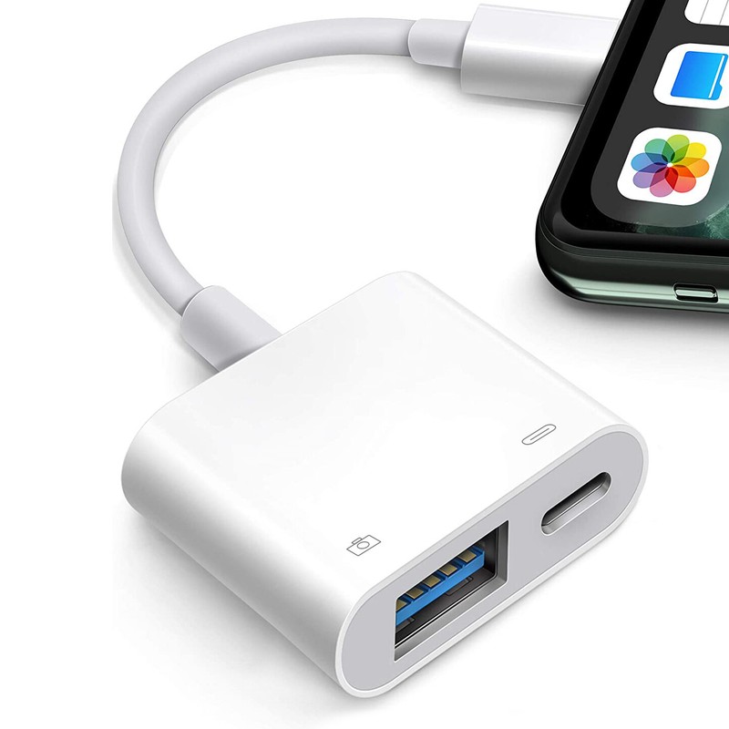USB Camera Adapter OTG for iPhone 14plus 13 12 11 Pro Max XS-All IOS,Plug&Play