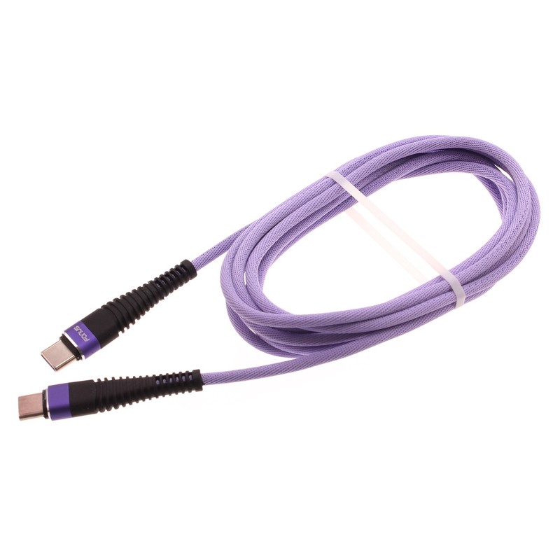 For iPhone 16/17/Pro/Max/Air- Purple 6ft PD Cable Type-C to USB-C Long Charger