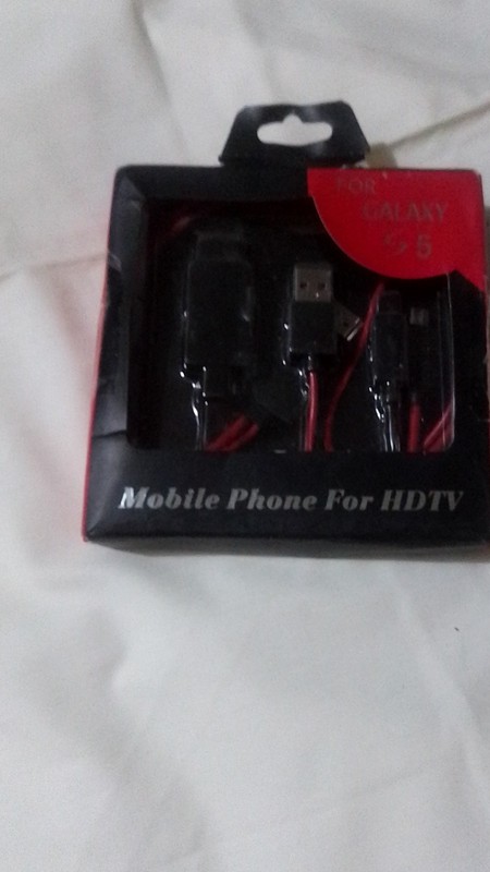 MHL to HDMI Media Adapter Cable for Samsung Galaxy S5, 120cm, Black/Red, HDCP