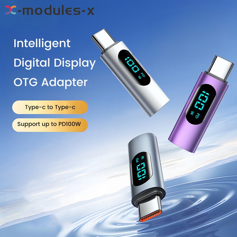 LED Display PD 100W USB C to Type C Adapter Type-C Male to Female Converter gallery
