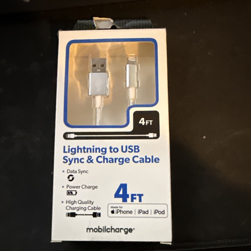 Mobilecharge USB A iPhone Sync & Charge – Silver