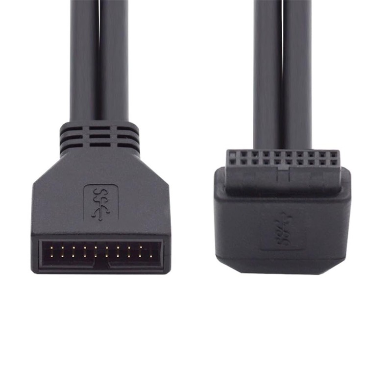 Up Angled USB 3.0 Extension Cable 20Pin Male To Female 90 Degree Motherboard