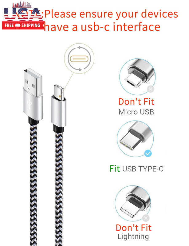 USB Type C Cable Fast Charging, Tpc001 5 Pack(6Ft 3A) Braided C Charger Cables C gallery