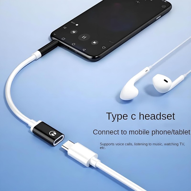 Compact USB-C Female to 3.5mm Male Adapter - Ideal for Music Lovers on the Go gallery