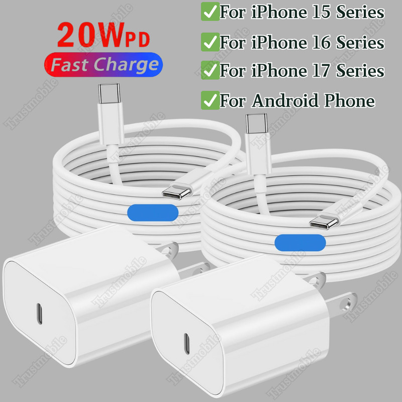 USB C To USB C Fast Charger Cable For Samsung S25 24 23 22 PD 20W Type C Adapter
