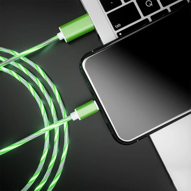 Android/TypeC Fast Charging Cable LED Luminous Glow Flowing USB Cable Color N3H6 gallery