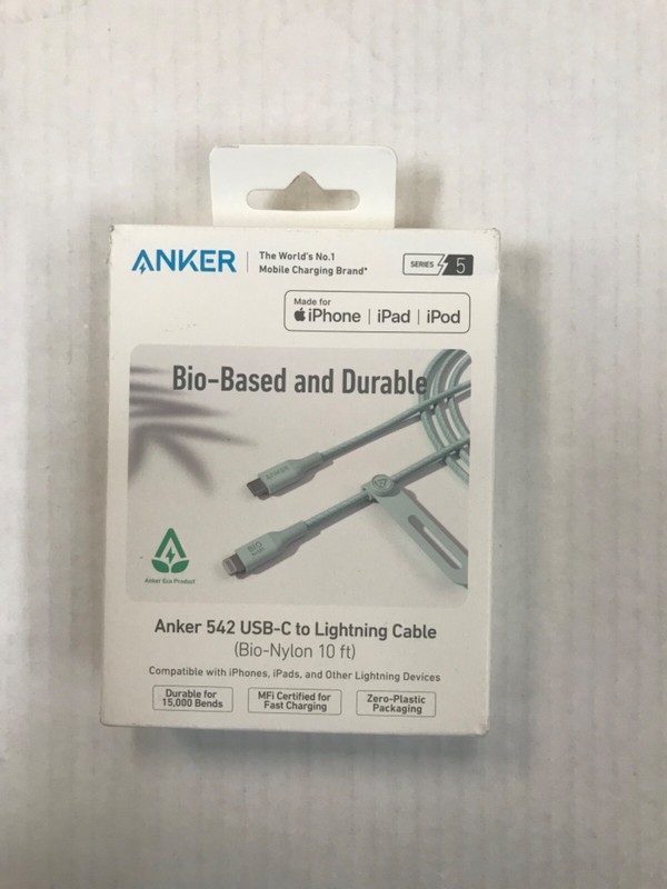 Anker 542 USB-C to 8-Pin Cable (Bio-Nylon 10ft) FOR iPhone iPad – Green