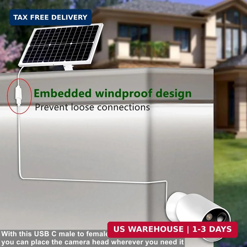 10ft Windproof USB-C Extension Cable, Type C Male to Female Charging Extender Co gallery