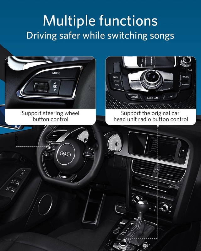 Airdual Bluetooth 5.0 aptX-HD Adapter Compatible for Audi MMI 3G AMI Music In... gallery