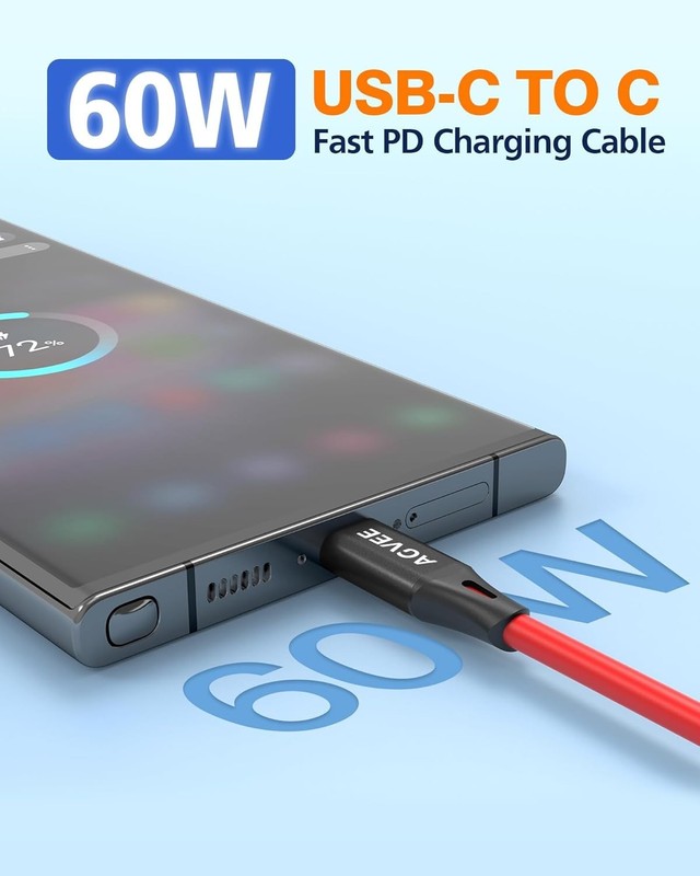 3ft Coiled Short USB-C to USB-C Charging Cable [USB-IF Certified] 60W PD Fast... gallery