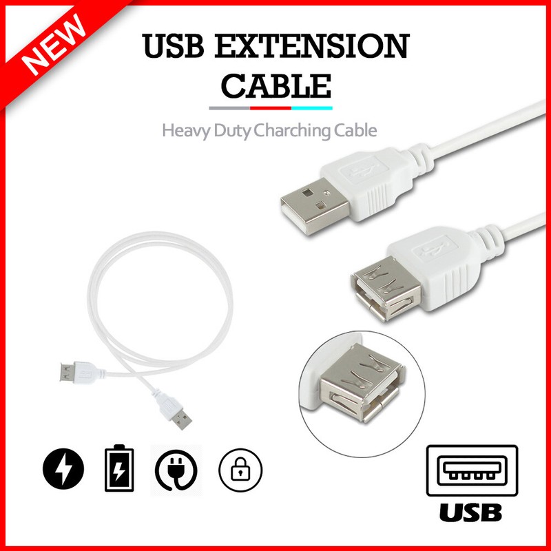 B2G1 FREE USB 3' Extension Cord Fast Charger for Alcatel APPRISE/Nokia C10/ C20